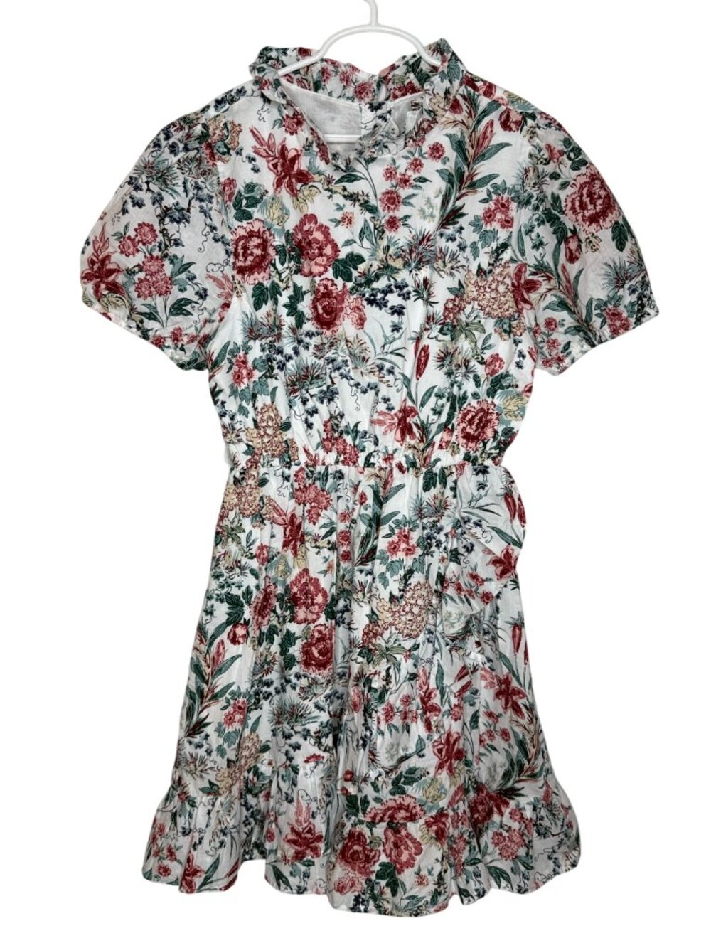 Janie and Jack Girls 16 Floral Cotton Dress Ruffle Tiered Cottagecore Garden